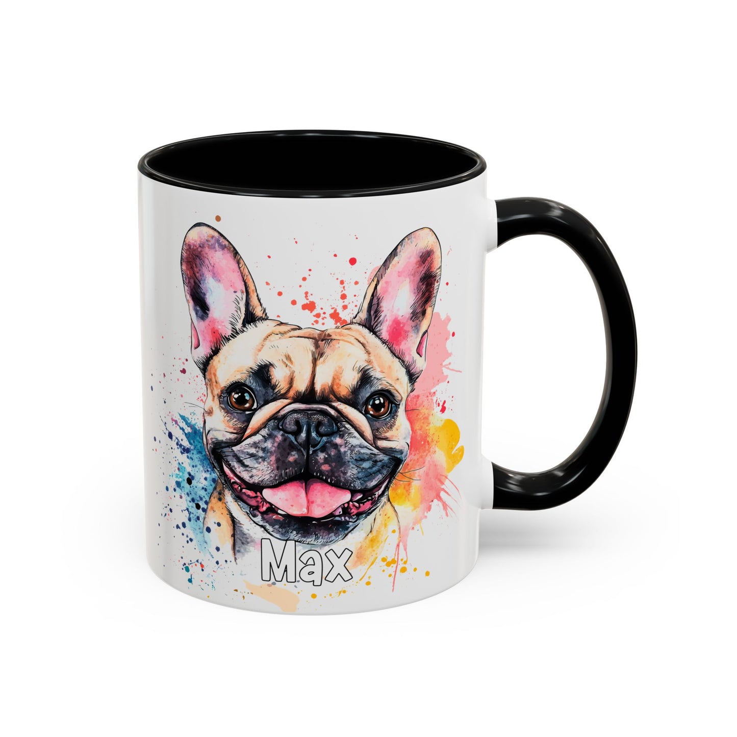 French Bulldog #2 Colourful Personalized Accent Mugs, 11oz