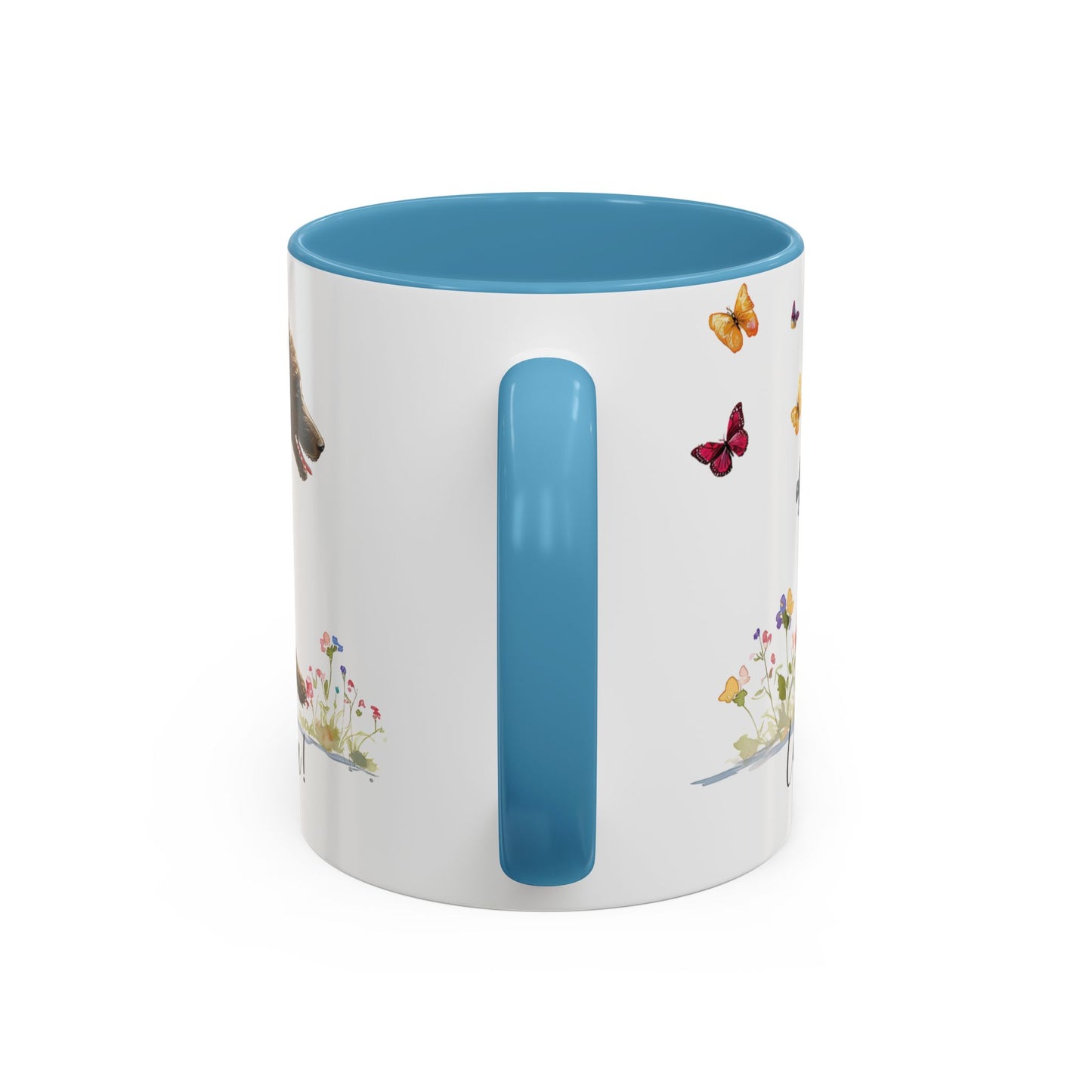 Curly Coated Retriever #1 “Live like the gate was left open" Accent Mugs, 11oz