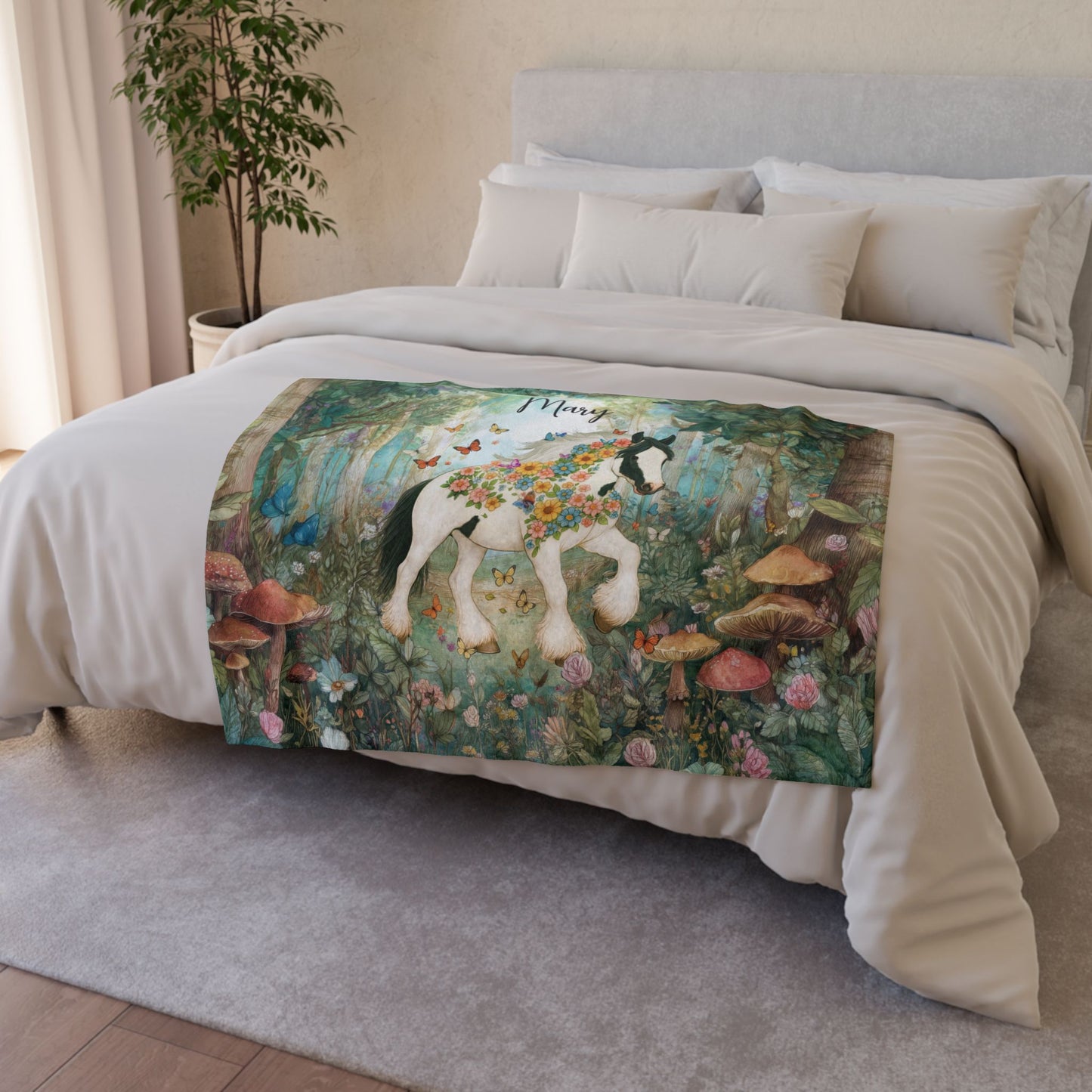 GYPSY VANNER BLANKET Personalised Mystical Forest Blanket