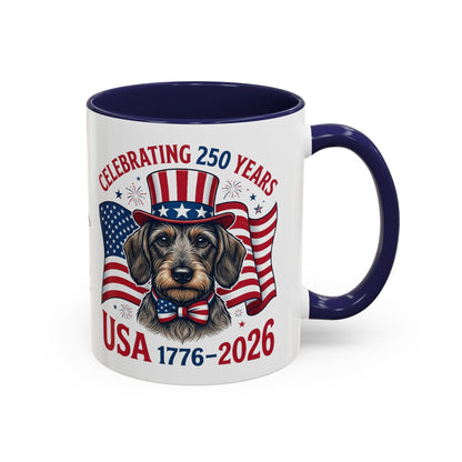 Dachshund #2 - 250th Celebration Personalised  Accent Mugs, 11oz & 15oz