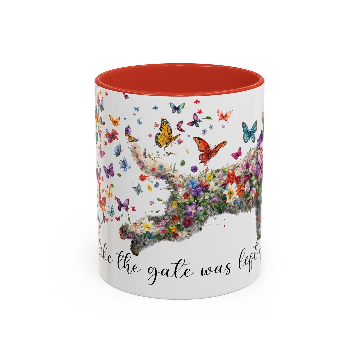 Labradoodle #3 “Live like the gate was left open" Accent Mugs, 11oz