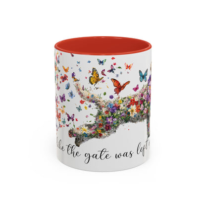 Labradoodle #3 “Live like the gate was left open" Accent Mugs, 11oz