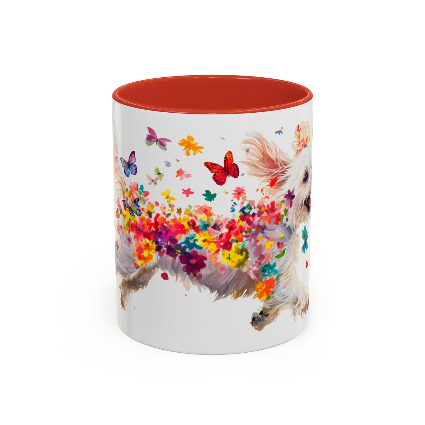 Maltese Personalized Colorful Accent Mugs, 11oz