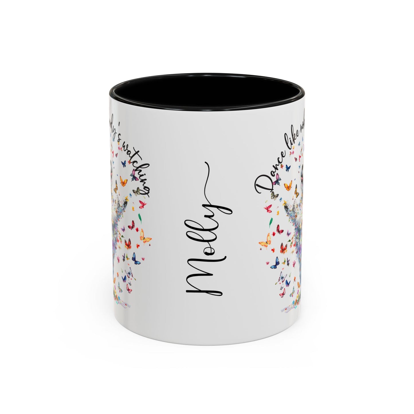 West Highland Terrier "Dance like nobody's watching" personalized colourful Mugs, 11oz