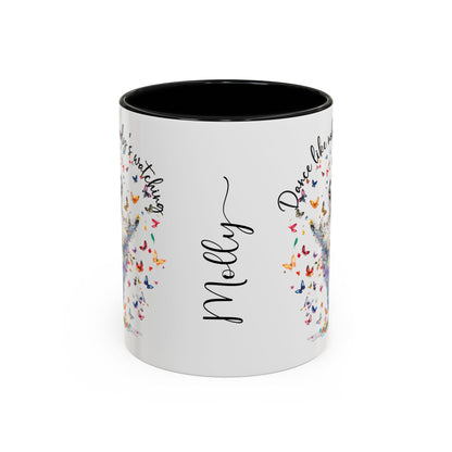 West Highland Terrier "Dance like nobody's watching" personalized colourful Mugs, 11oz