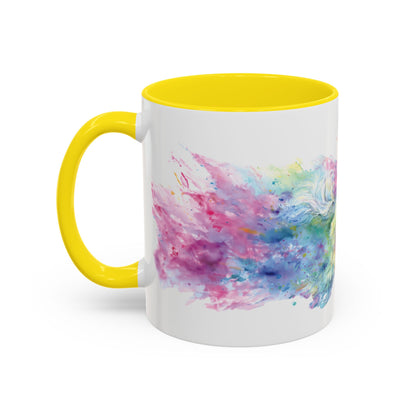Shih Tzu Colourful Personalised Accent Mugs, 11oz