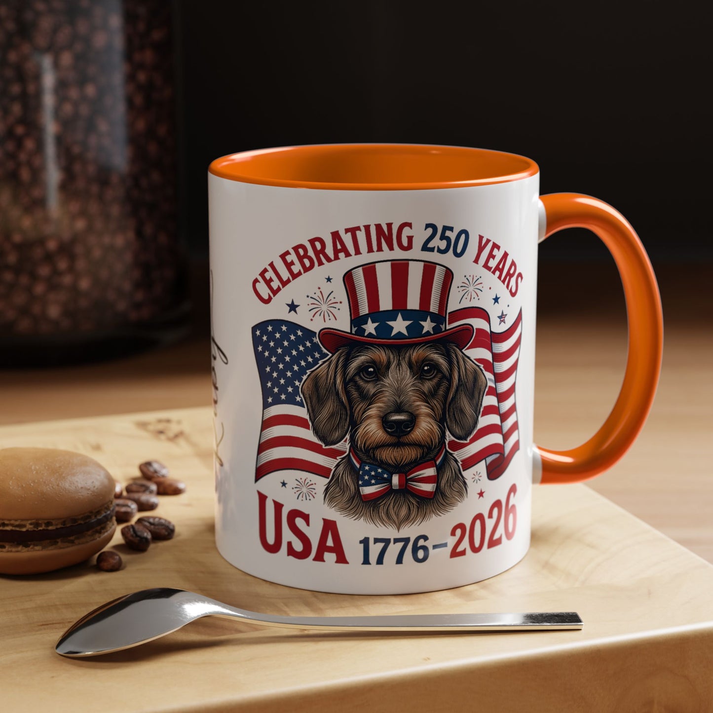Dachshund #2 - 250th Celebration Personalised  Accent Mugs, 11oz & 15oz