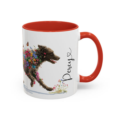 Curly Coated Retriever #1 Personalized Accent Mugs, 11oz