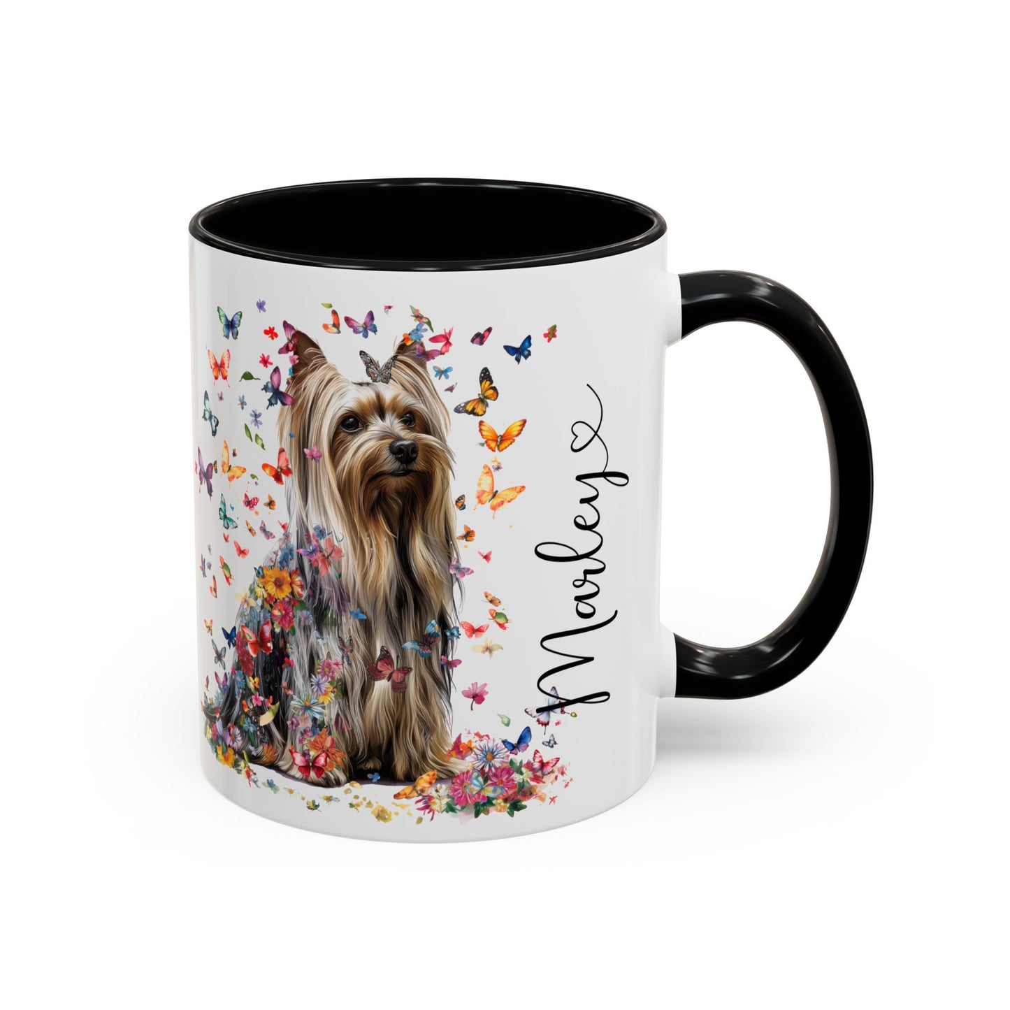 Silky Terrier #2 Personalized Accent Mugs, 11oz