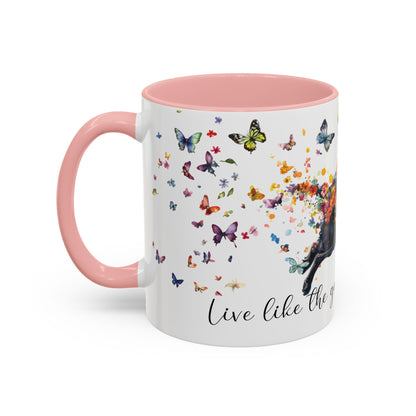 Labrador #3 “Live like the gate was left open" Accent Mugs, 11oz