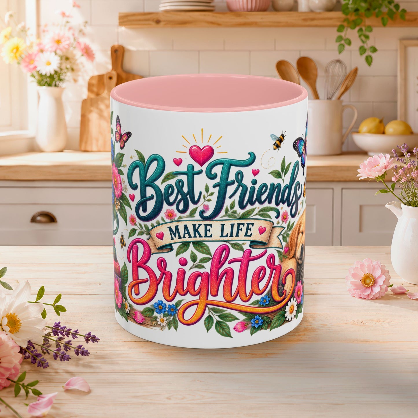 Best Friends Make Life Better, 11oz  accent mug