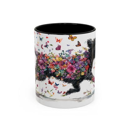 Labradoodle/Groodle #2 floral Personalized Accent Mugs, 11oz