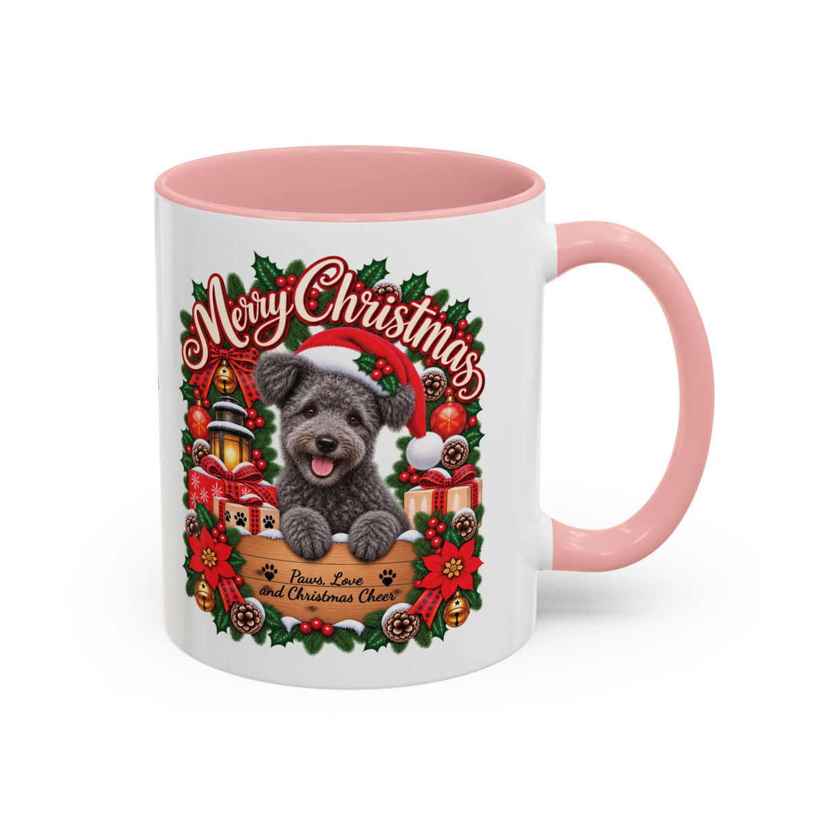Pumi #2 Merry Christmas, personalised accent colour 11oz mug