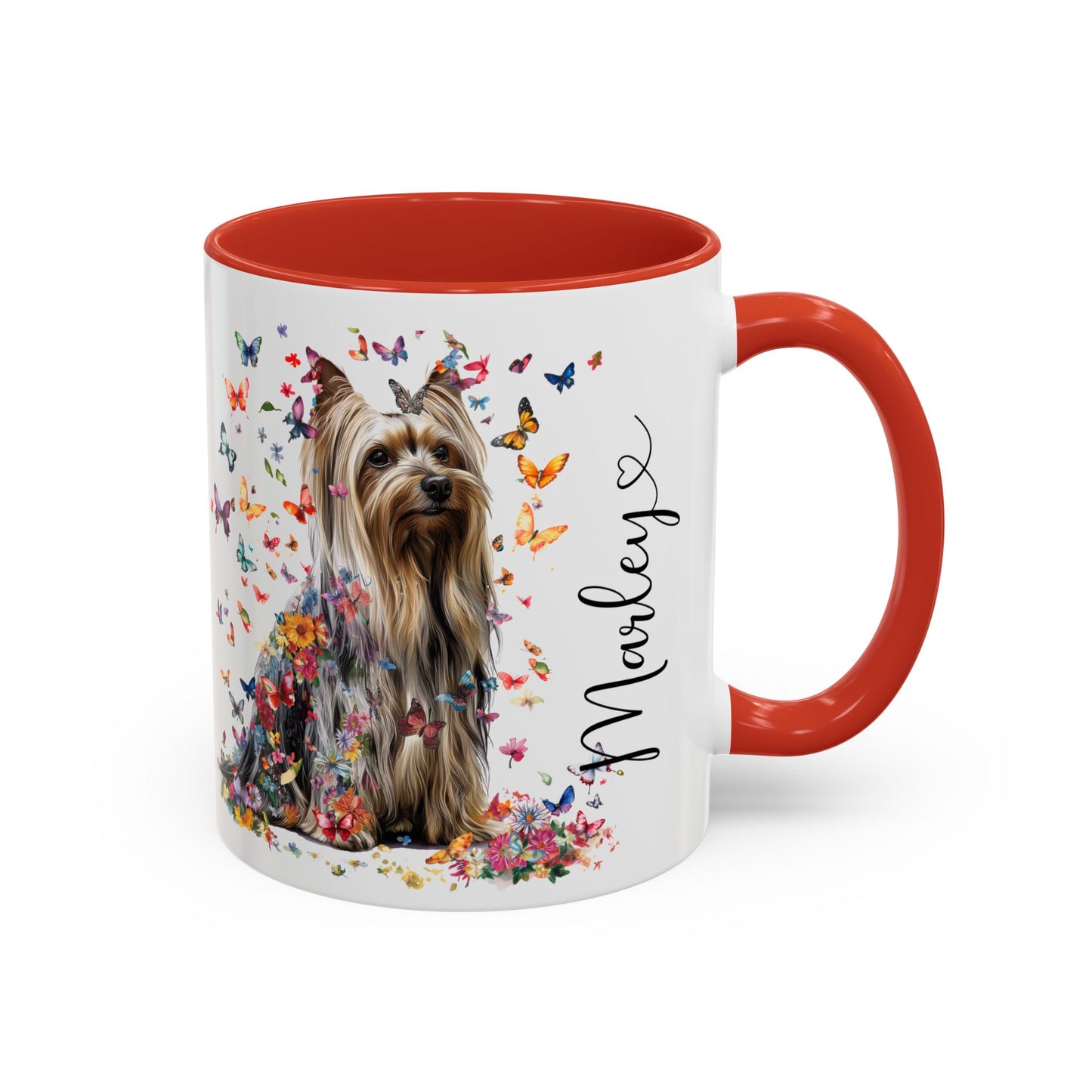 Silky Terrier #2 Personalized Accent Mugs, 11oz