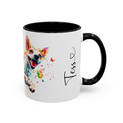 Jack Russell Terrier Personalized Accent Mugs, 11oz