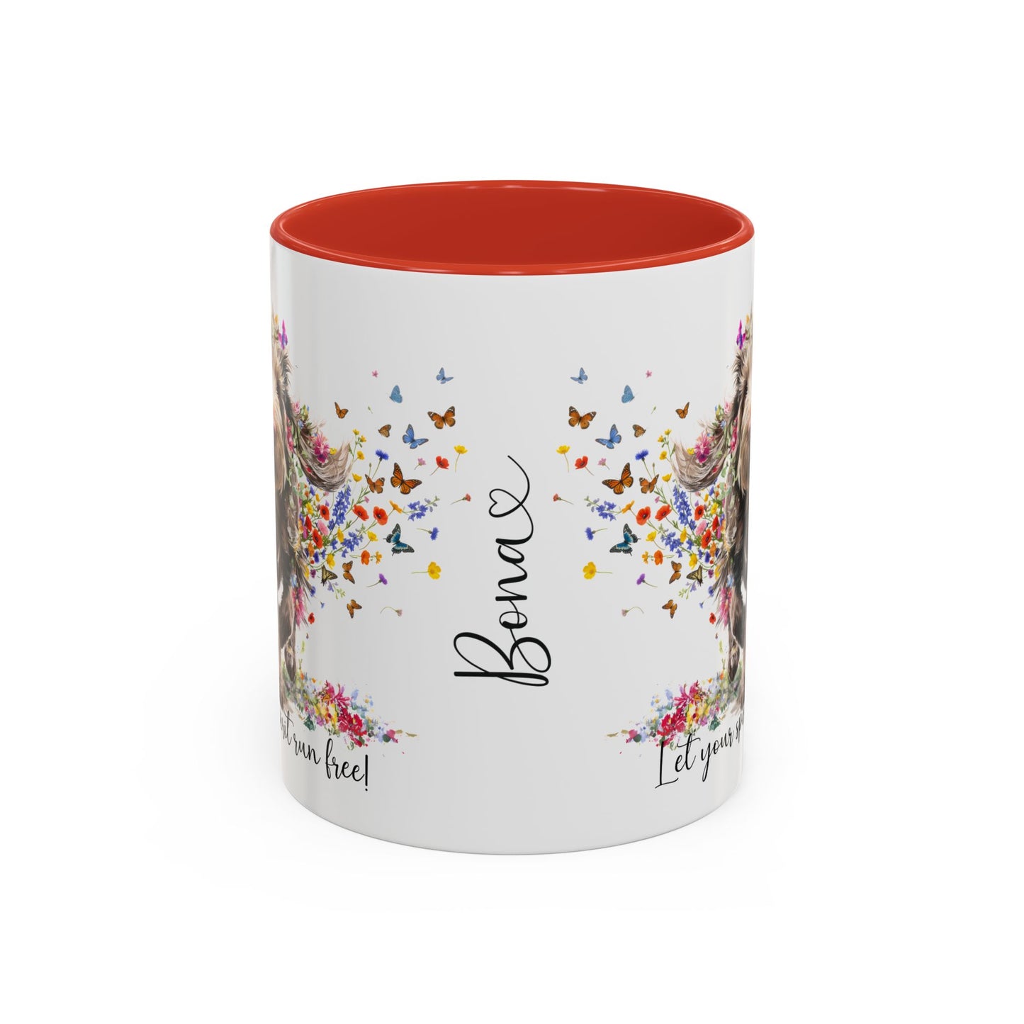 Spinone Italiano #2, Let your spirit run free, personalized colourful Mugs, 11oz
