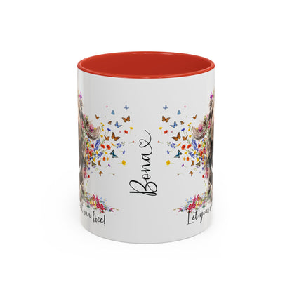 Spinone Italiano #2, Let your spirit run free, personalized colourful Mugs, 11oz