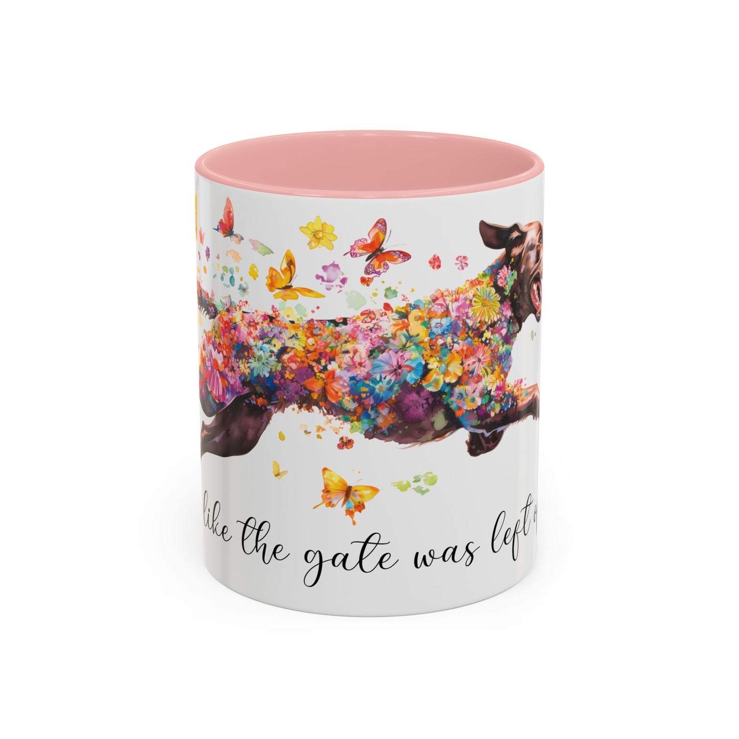 Labrador #1 “Live like the gate was left open" Accent Mugs, 11oz