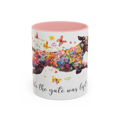 Labrador #1 “Live like the gate was left open" Accent Mugs, 11oz