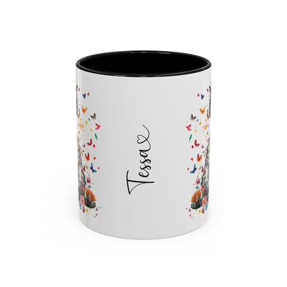 Siamese Cat Personalized Accent Mugs, 11oz