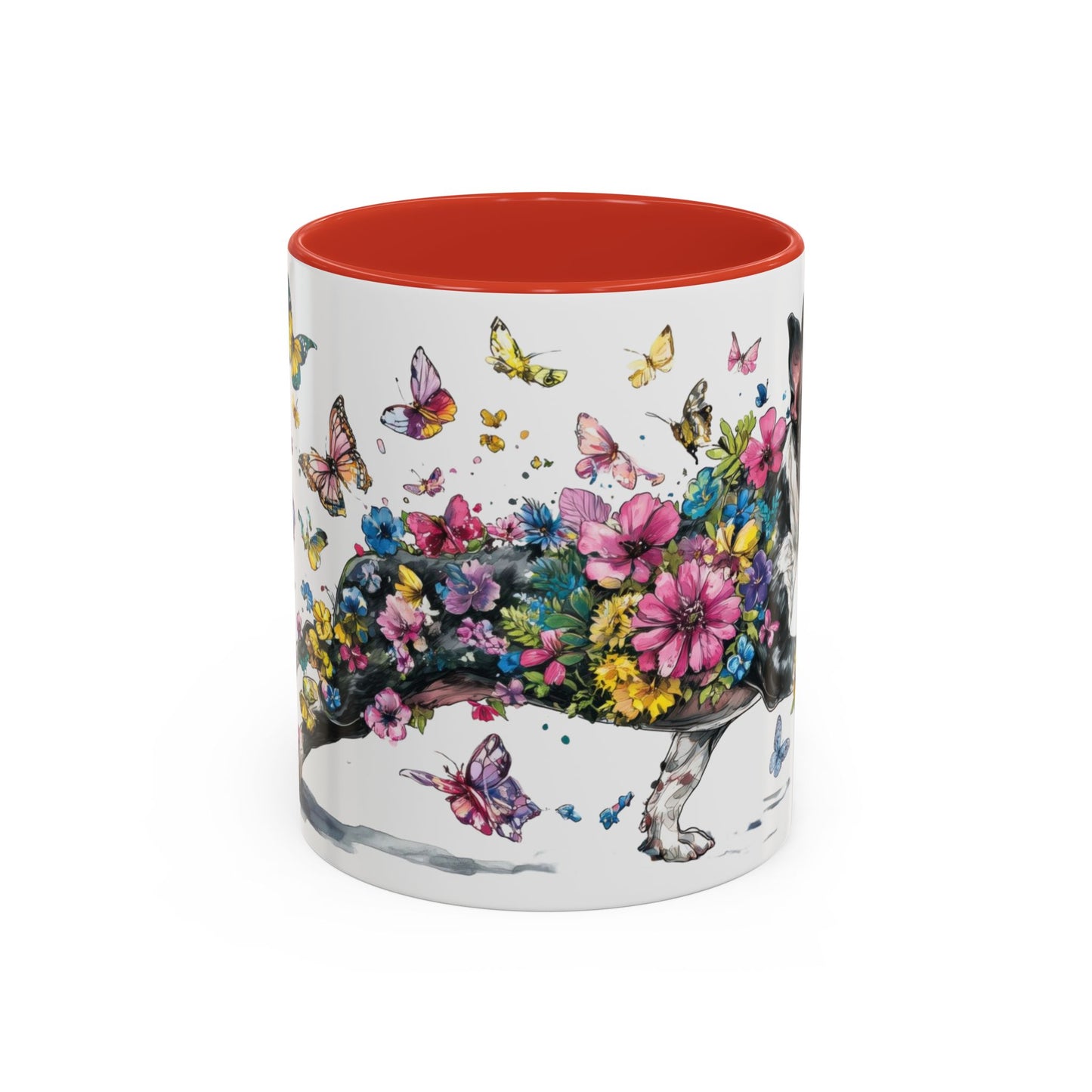 Boston Terrier #2 Personalized Accent Mugs, 11oz