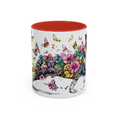 Boston Terrier #2 Personalized Accent Mugs, 11oz