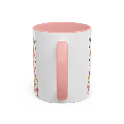 Bichon Frise Personalized Colorful Accent Mugs, 11oz