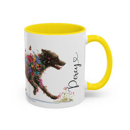 Curly Coated Retriever #1 Personalized Accent Mugs, 11oz