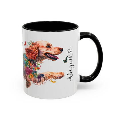 Cocker Spaniel Personalized Accent Mugs, 11oz