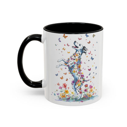 Dalmatian, Dance like nobody's watching, Personalized Accent Mugs, 11oz