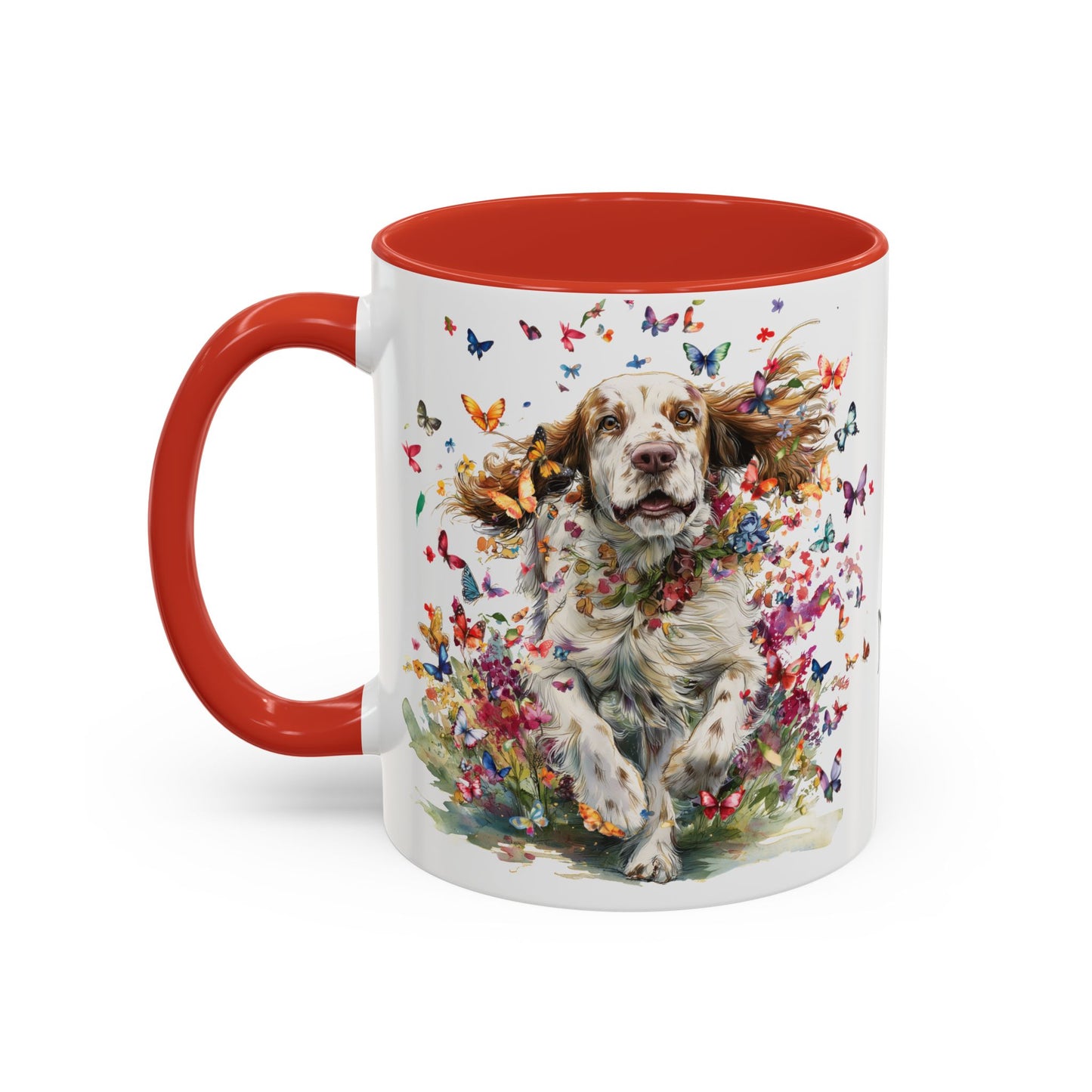 Clumber Spaniel #2 Personalized Accent Mugs, 11oz