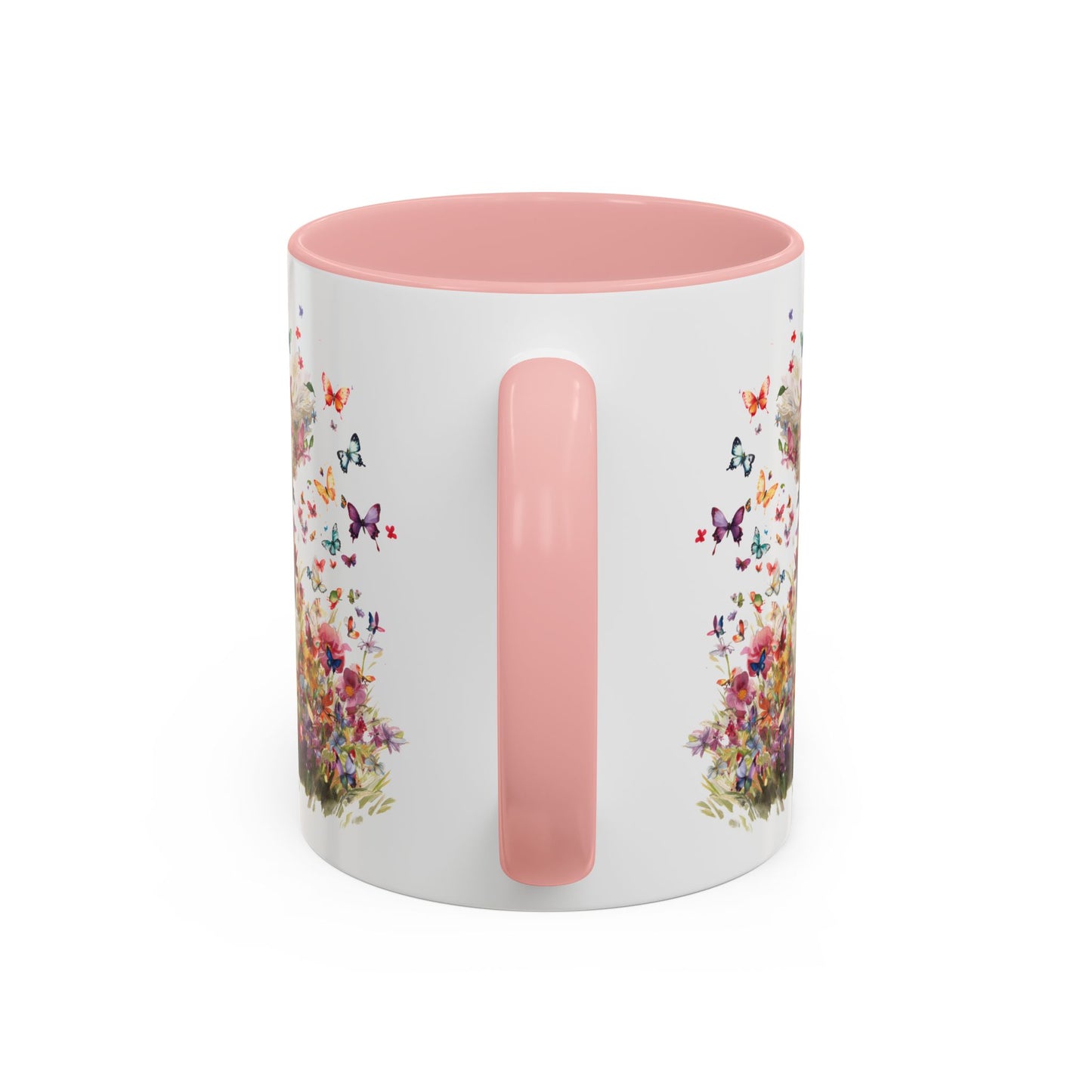 Poodle Butterfly Personalized Accent Mugs, 11oz