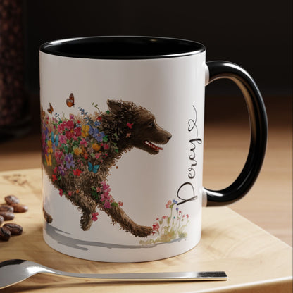 Curly Coated Retriever #1 Personalized Accent Mugs, 11oz