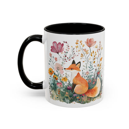 Fox #2 Personalized Accent Mugs, 11oz