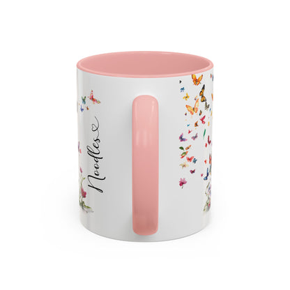 Labradoodle/Groodle #2 floral Personalized Accent Mugs, 11oz