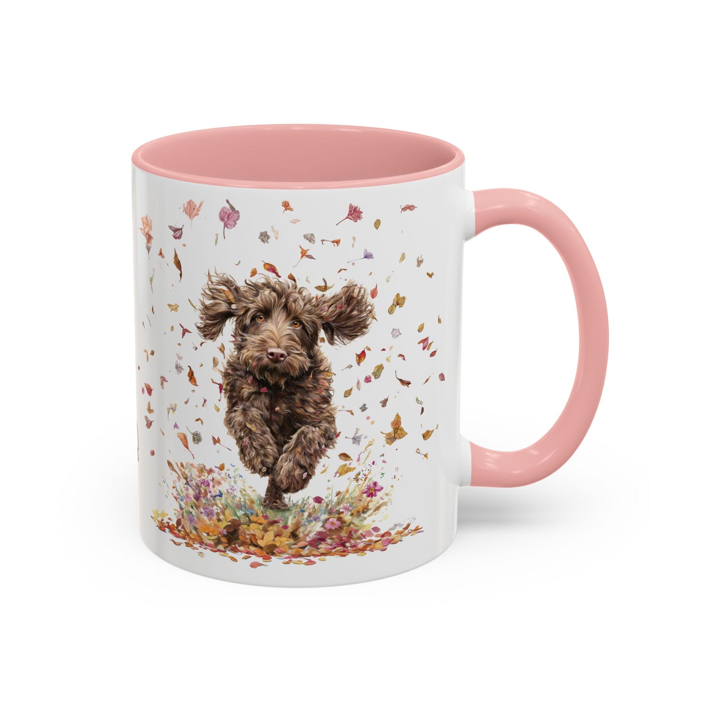 Labradoodle #5 Autumn/Fall, Personalized Accent Mugs, 11oz