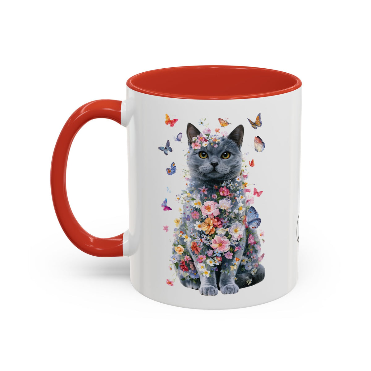 British Blue Cat #1 Personalized Accent Mugs, 11oz