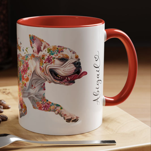 American Bulldog Personalized Accent Mugs, 11oz