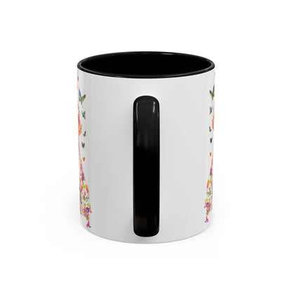 Bichon Frise Personalized Colorful Accent Mugs, 11oz
