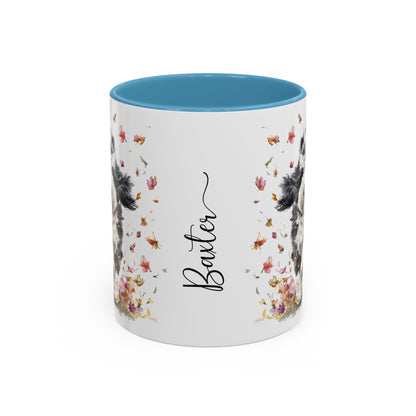 Bernedoodle #2 Autumn/Fall, Personalized Accent Mugs, 11oz