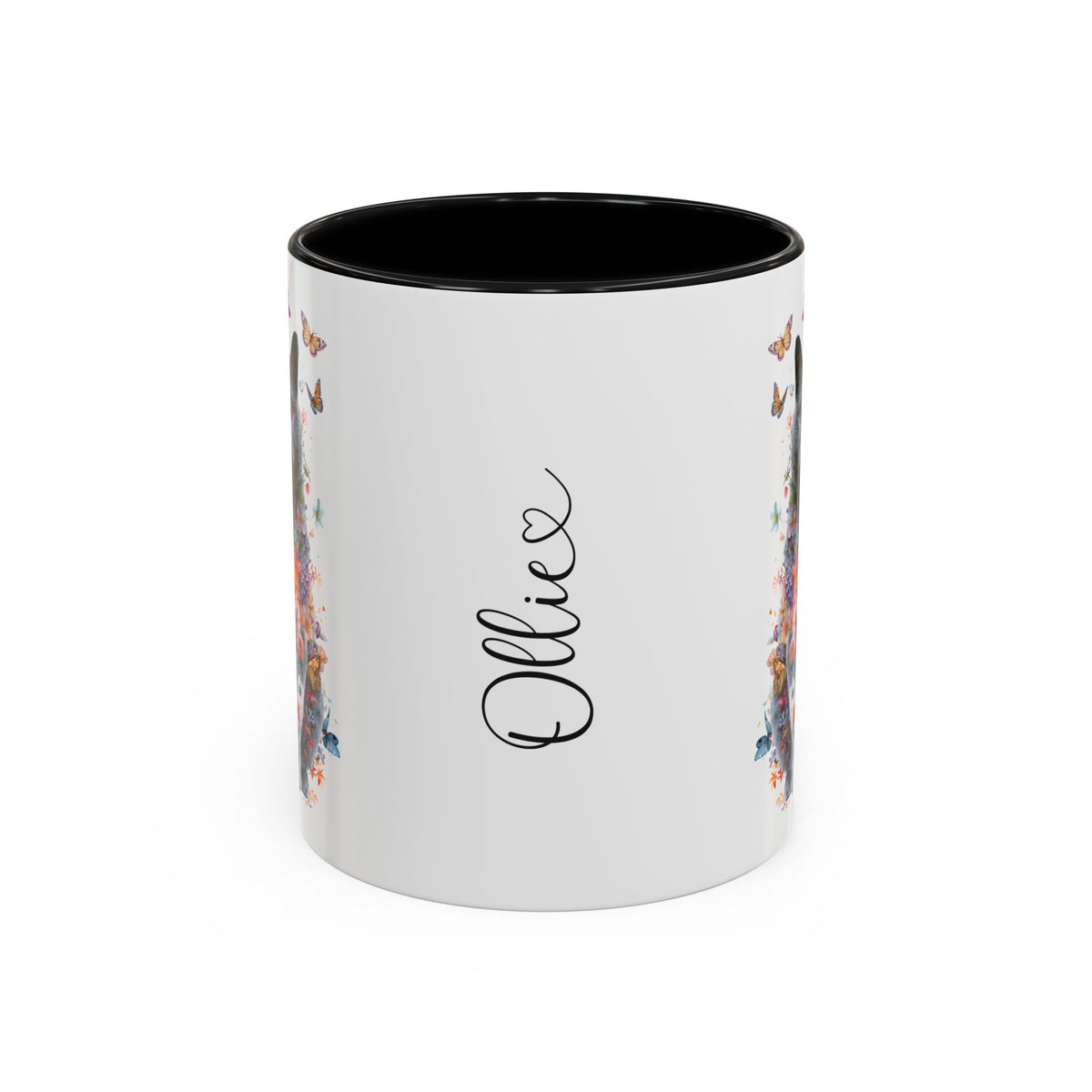 British Blue Cat #2 Personalized Accent Mugs, 11oz
