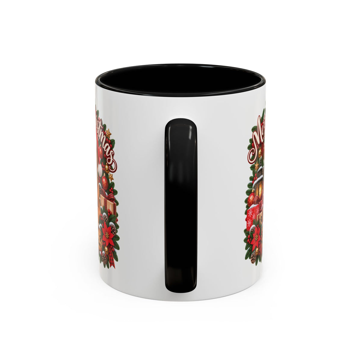 Labrador #4 Merry Christmas, personalised accent colour 11oz mug