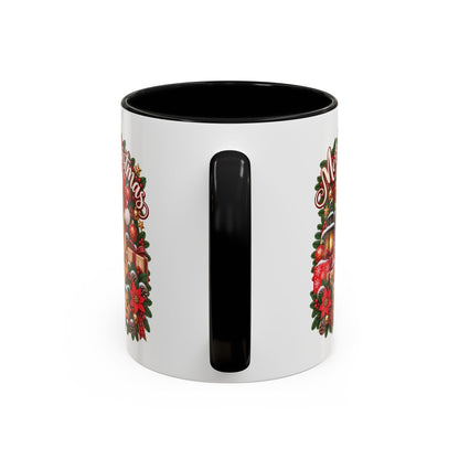Labrador #4 Merry Christmas, personalised accent colour 11oz mug