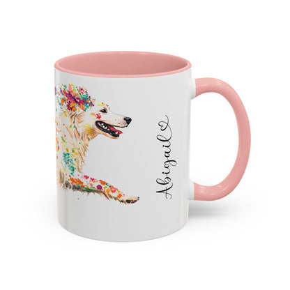 White Shepherd Personalized Accent Mugs, 11oz