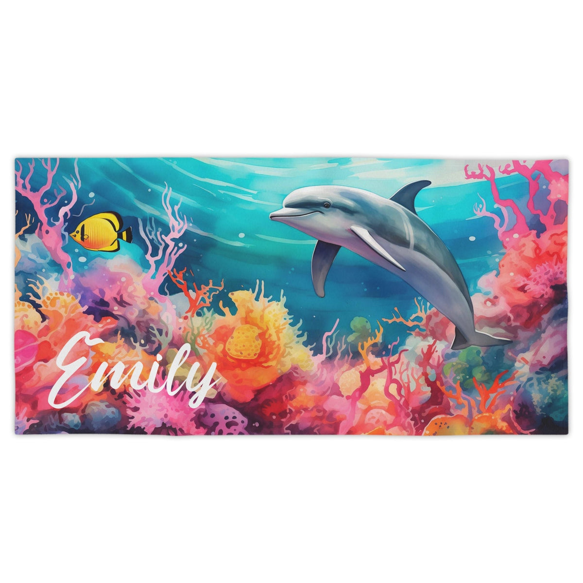 Dolphin #1 Personalised Beach Towels