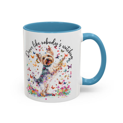 Yorkshire Terrier, Dance like nobody's watching 11oz  Accent Mugs