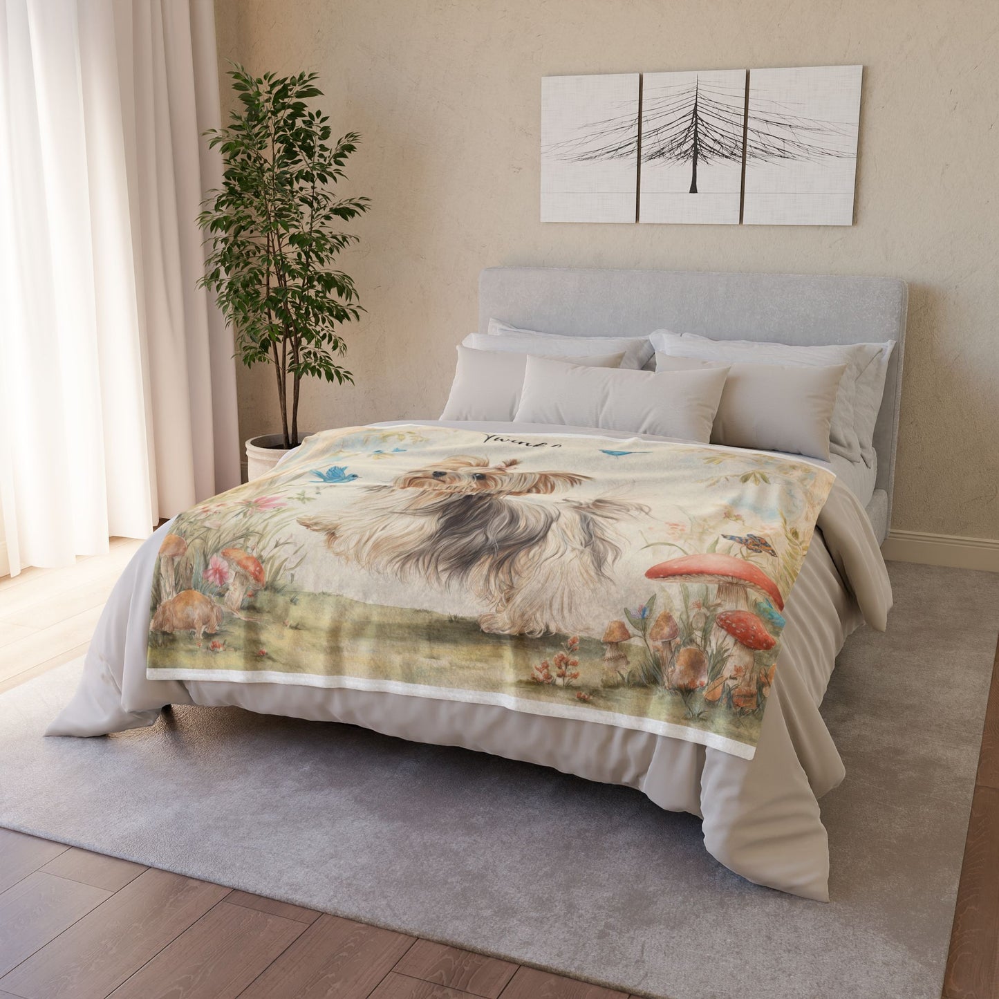 Biewer Terrier Personalised Blanket
