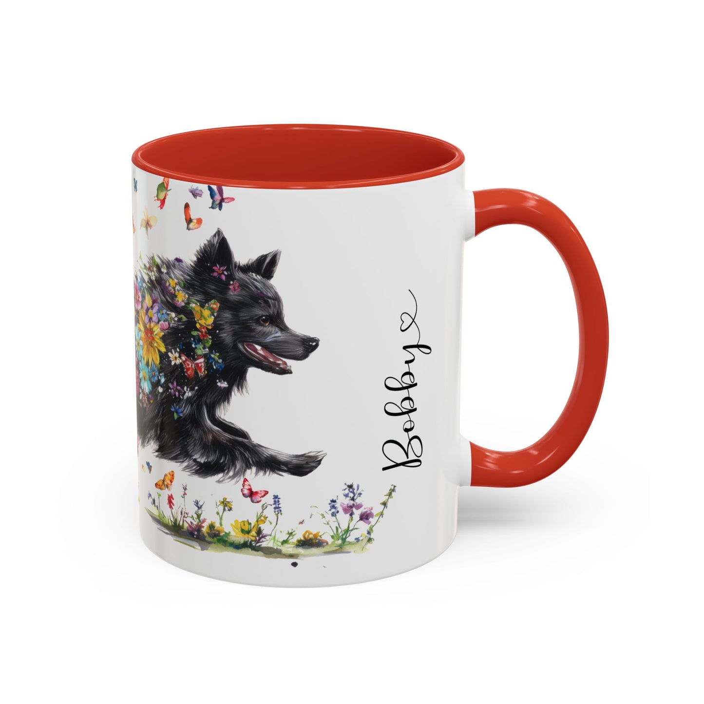 Schipperke Personalized Accent Mugs, 11oz