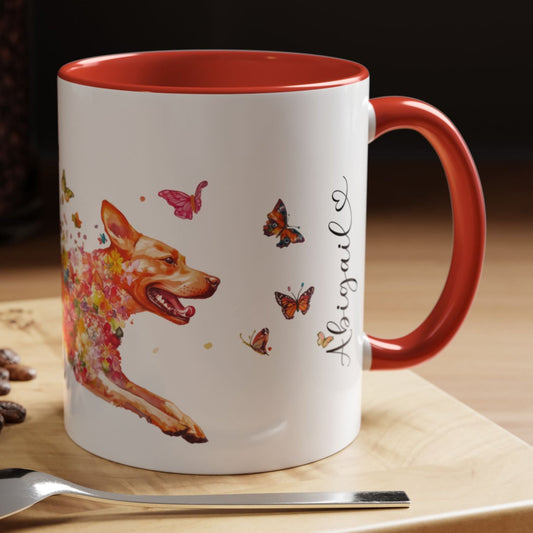 Fox Red Labrador Personalized Accent Mugs, 11oz