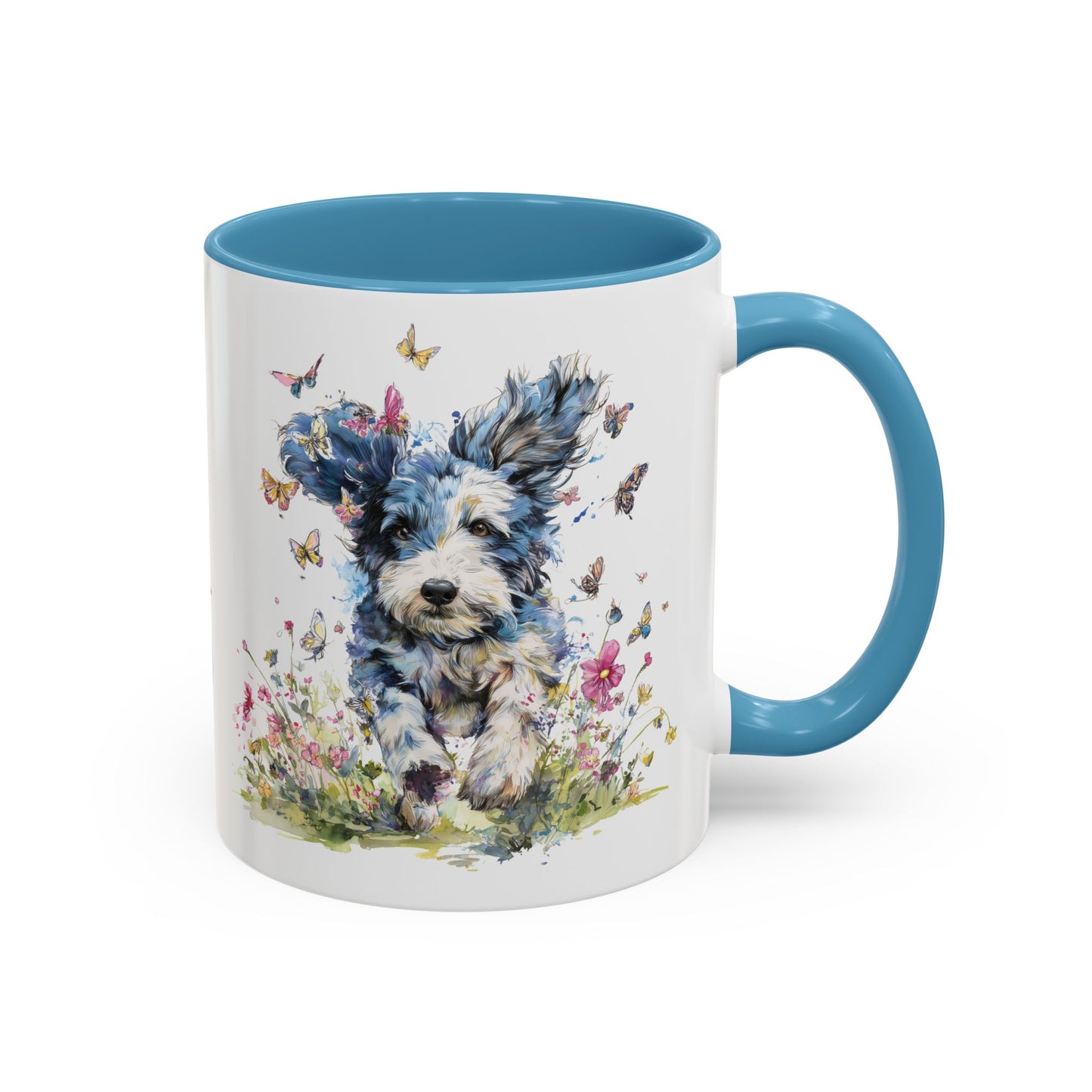 Blue Merle Cockapoo/Doodle Personalized Accent Mugs, 11oz
